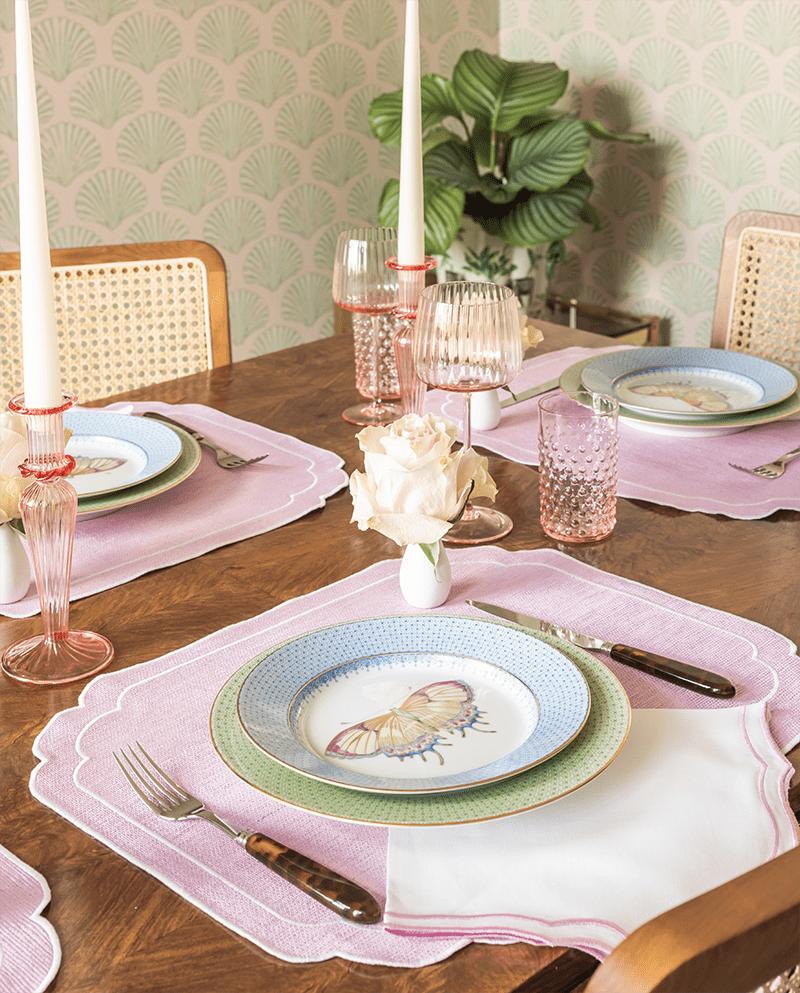 Piattino Dessert Dolce Shabby Chic Porcellana Colore Bianco / Rosa Cip –  Dressing Home