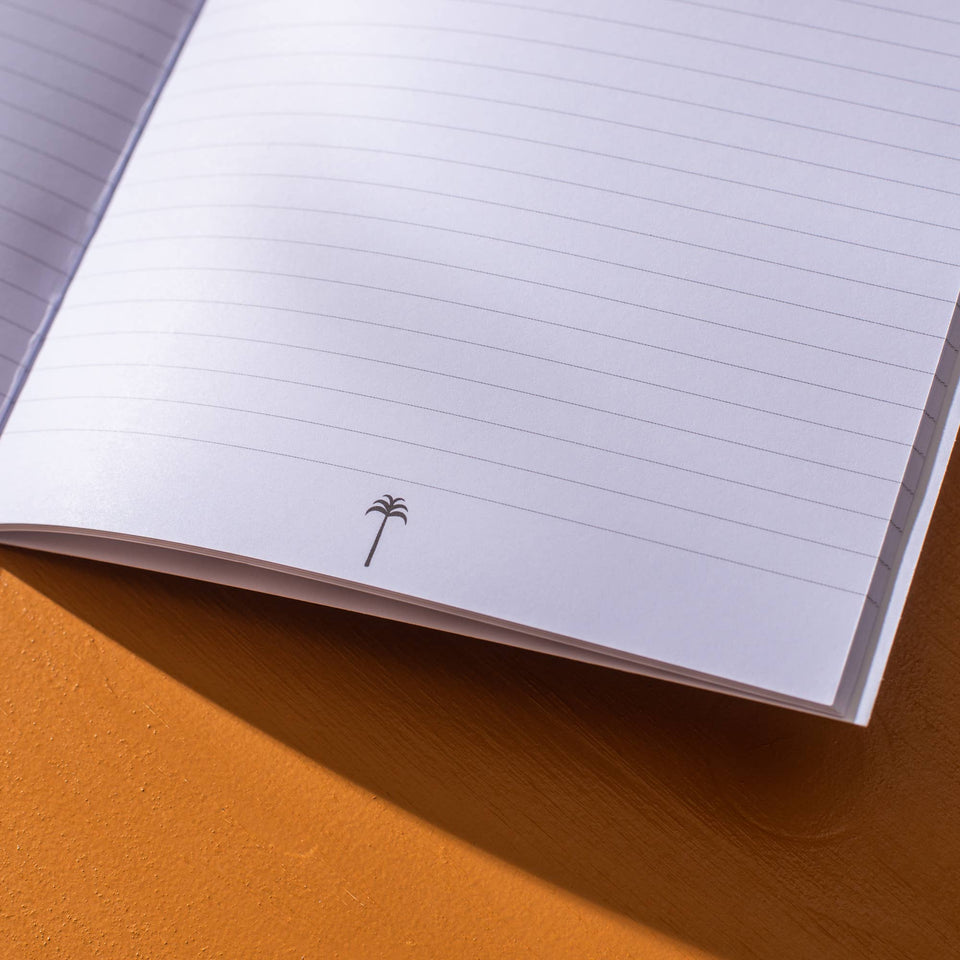 A5 Lined Notebook | Peach & Cherry Check - Casa by Josephine Jenno