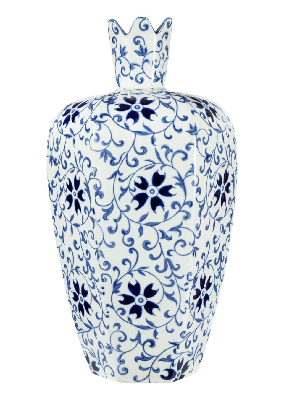 Alice Modern Chinese Blue and White Bottle Delft Vase - Casa by Josephine Jenno