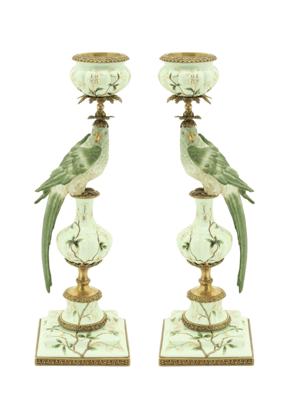 Aurora Songbird Candleholder - A pair