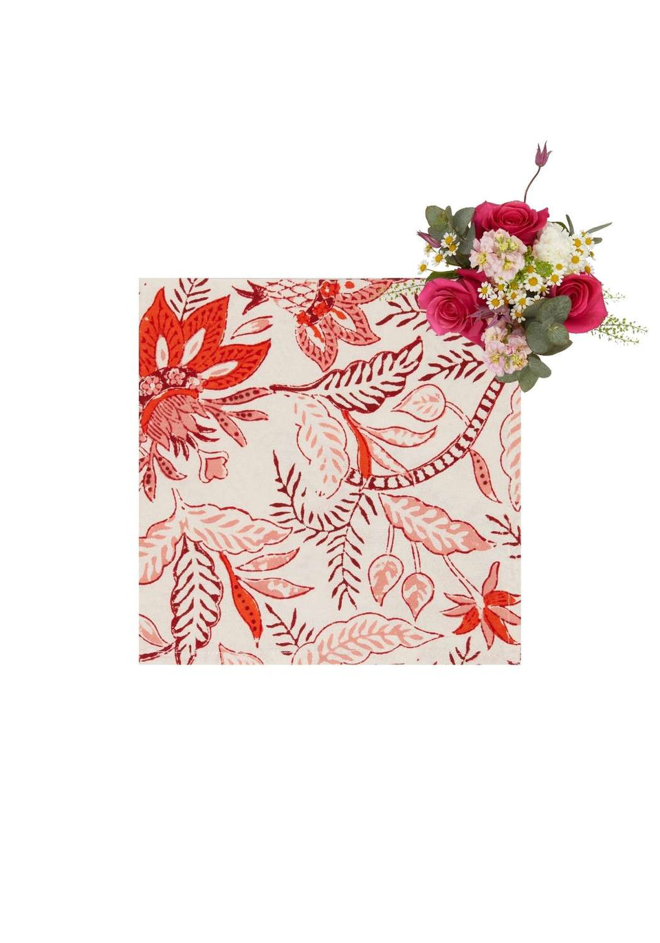 Bossa Nova Table Napkin Red - Set of 4 - Casa by Josephine Jenno