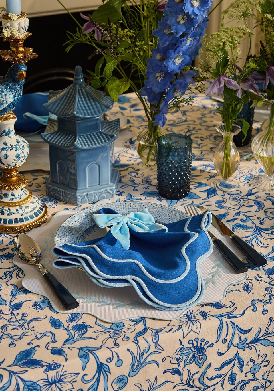 Powder Blue Velvet Bow Collection