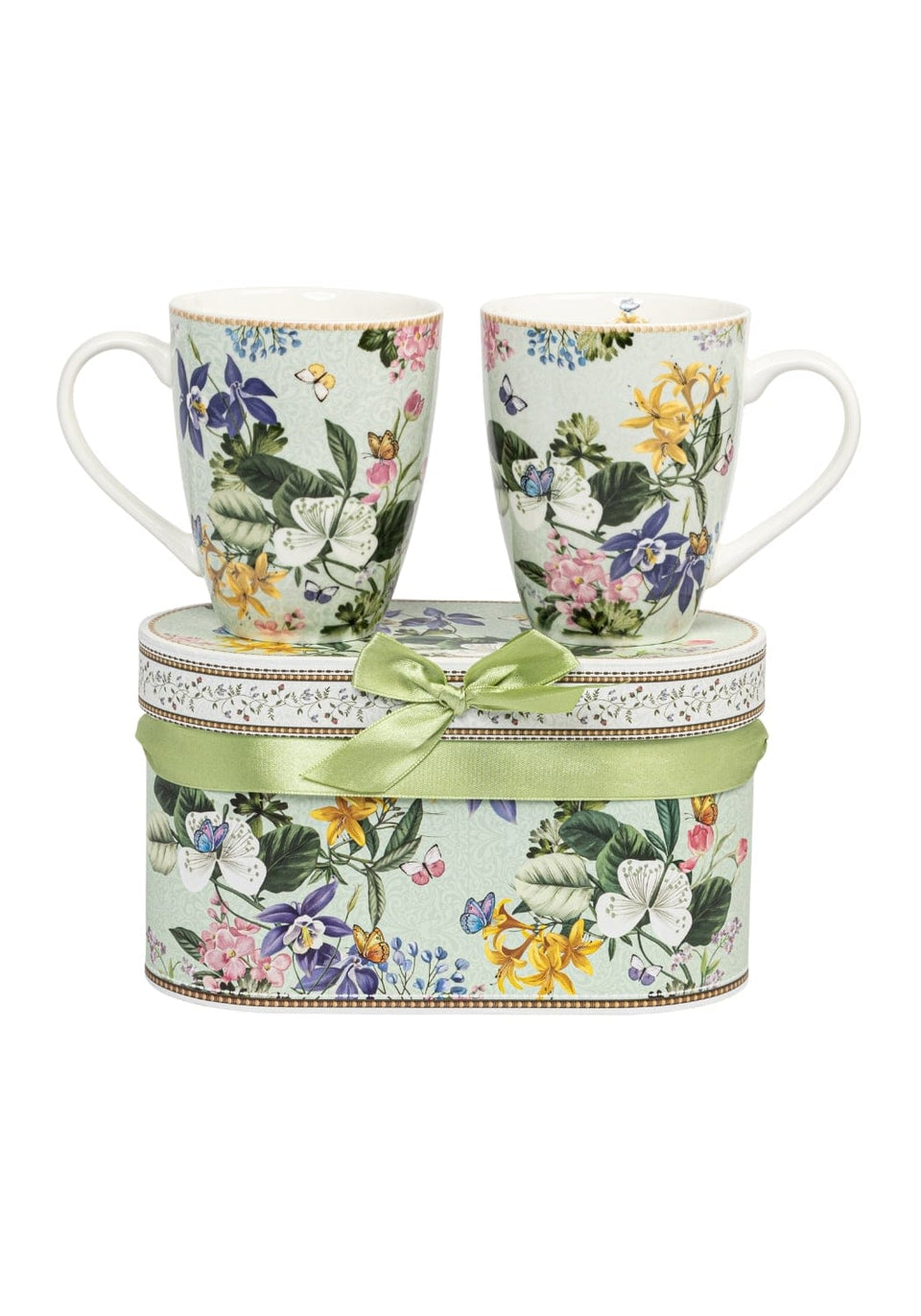 Butterfly Garden Mugs x 2 in Gift Box - Casa by Josephine Jenno