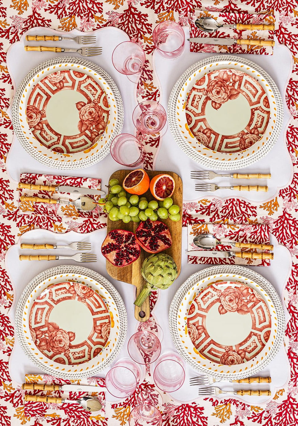 Chloe's Cheeky Chinoise Dessert Plate - Set of 4 - Casa by Josephine Jenno