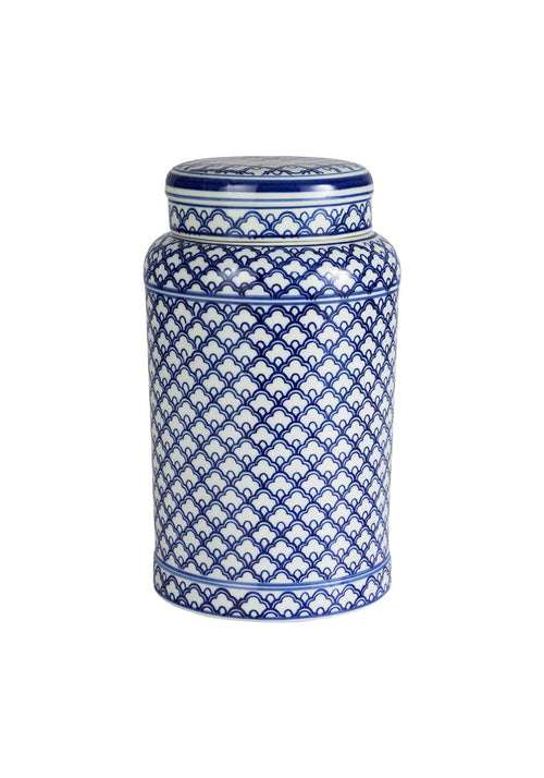 Cobalt Trellis Canister Big