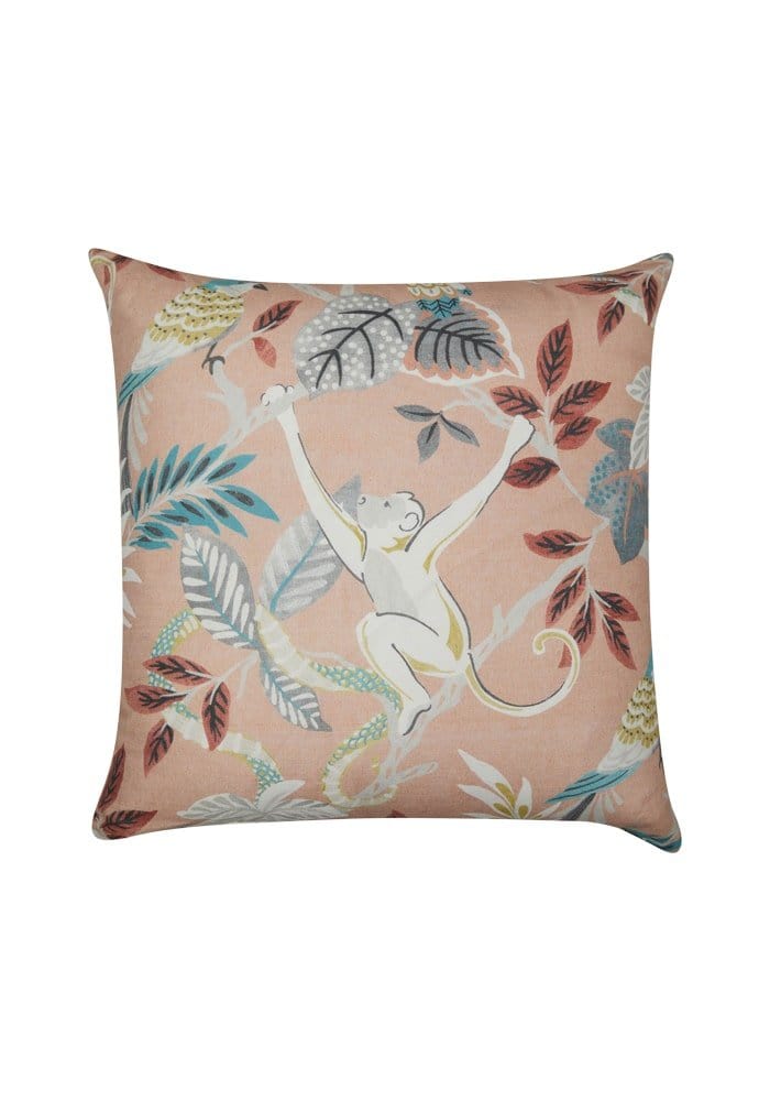 Jane Churchill Pink Monkey Cushion Cover