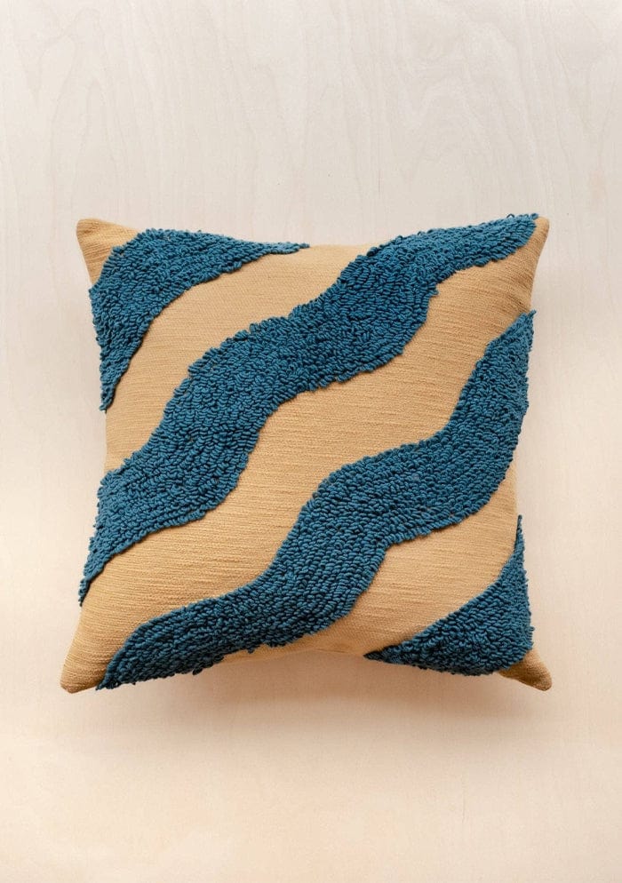 Wavy Blue Cushion Cover 50x50cm