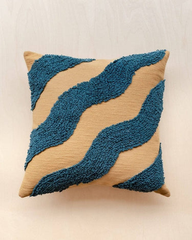Wavy Blue Cushion Cover 50x50cm
