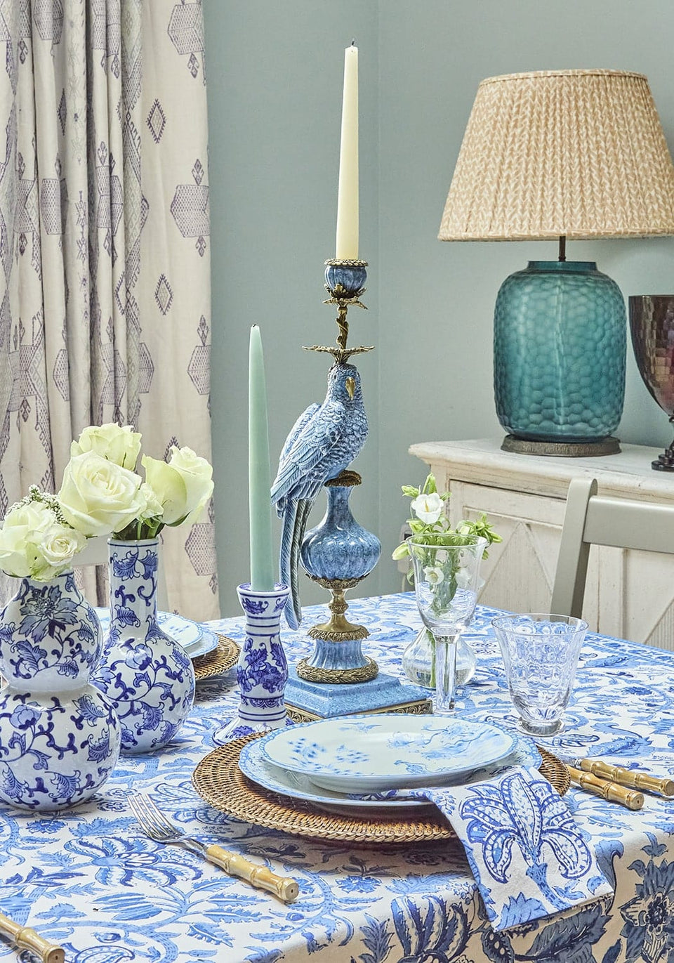 From Jaipur with Love Blue and White Table Napkin - Set of 4 - Casa by Josephine Jenno