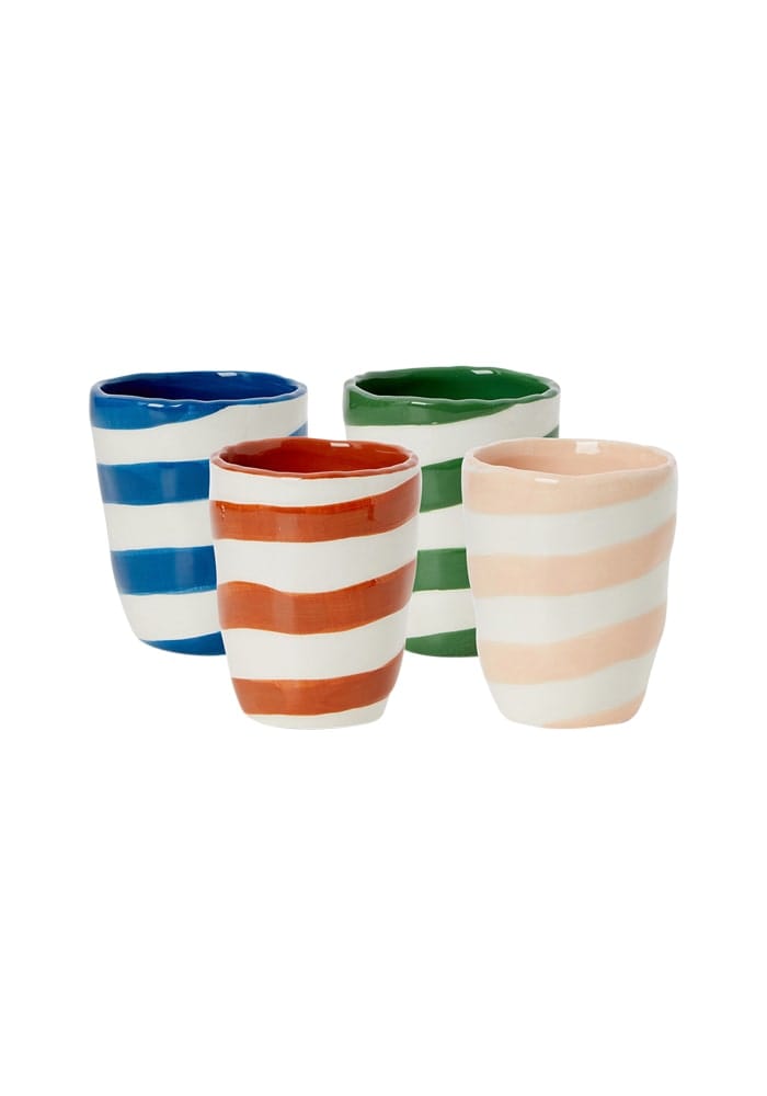 Gorgeous Striped tumblers (Cinco de Mayo) - Set of 4 - Casa by Josephine Jenno