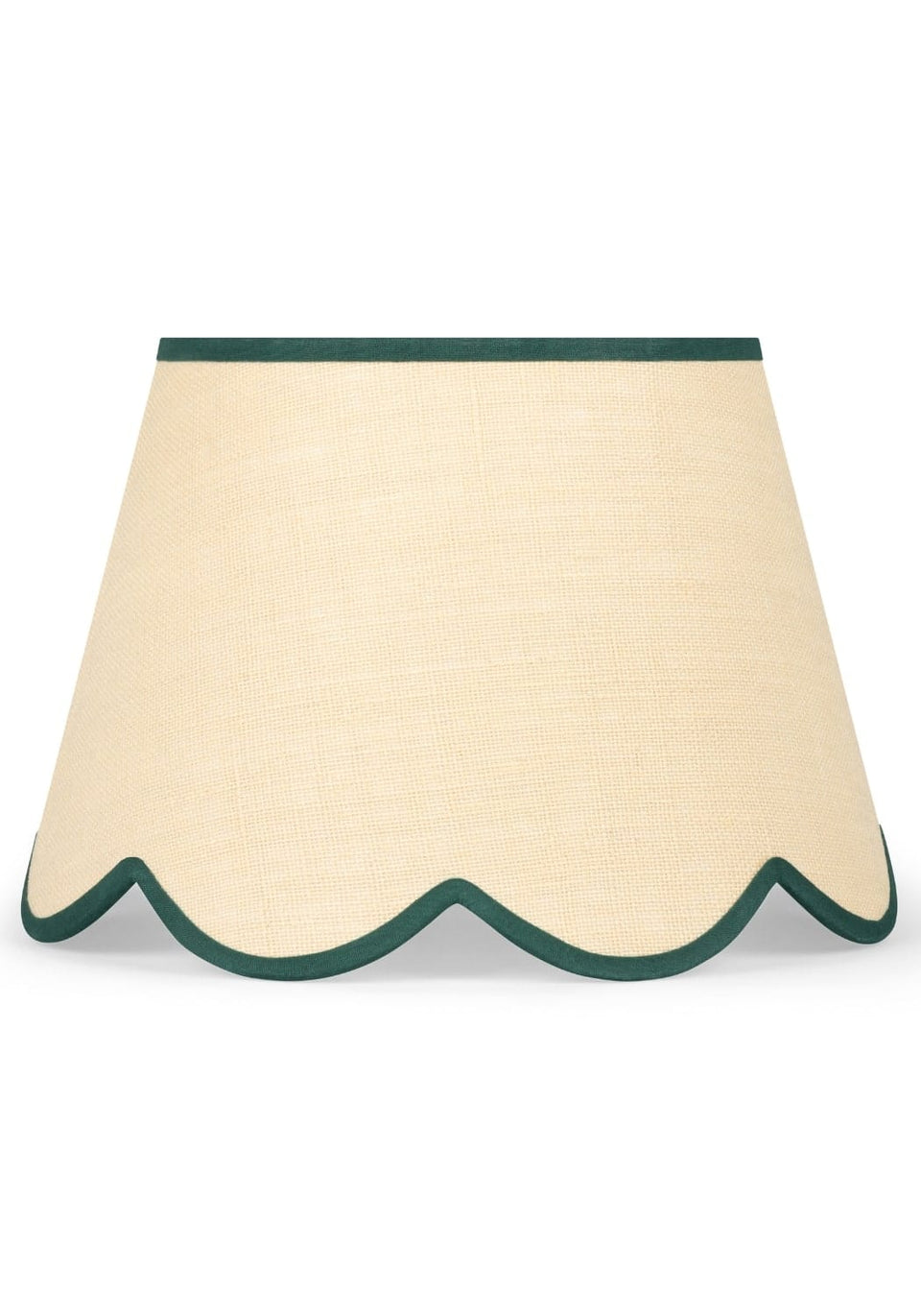 Green Petal Rafia Scallop Lampshade - Casa by Josephine Jenno