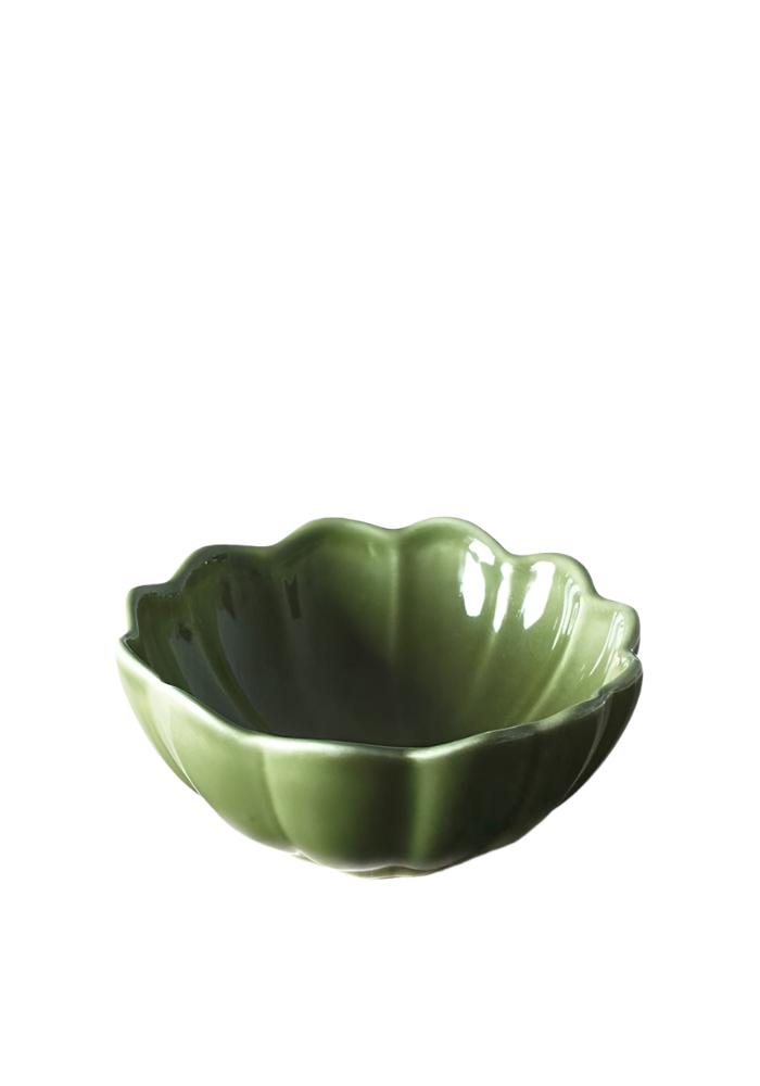 Green Scallop Ceramic Dip Bowls x 3 - Casa by Josephine Jenno