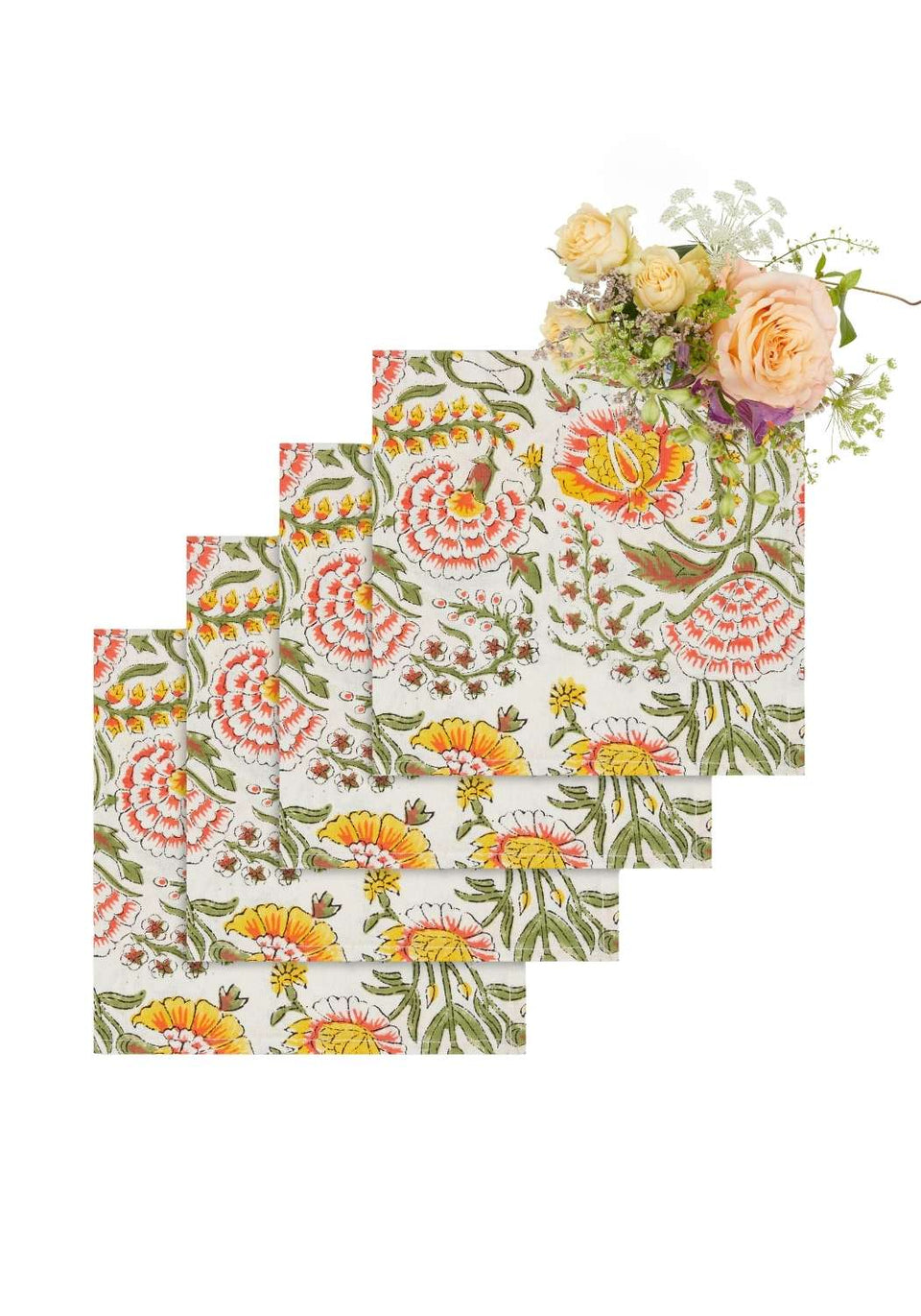 Juliette's Floral Table Napkin - Set of 4 - Casa by Josephine Jenno