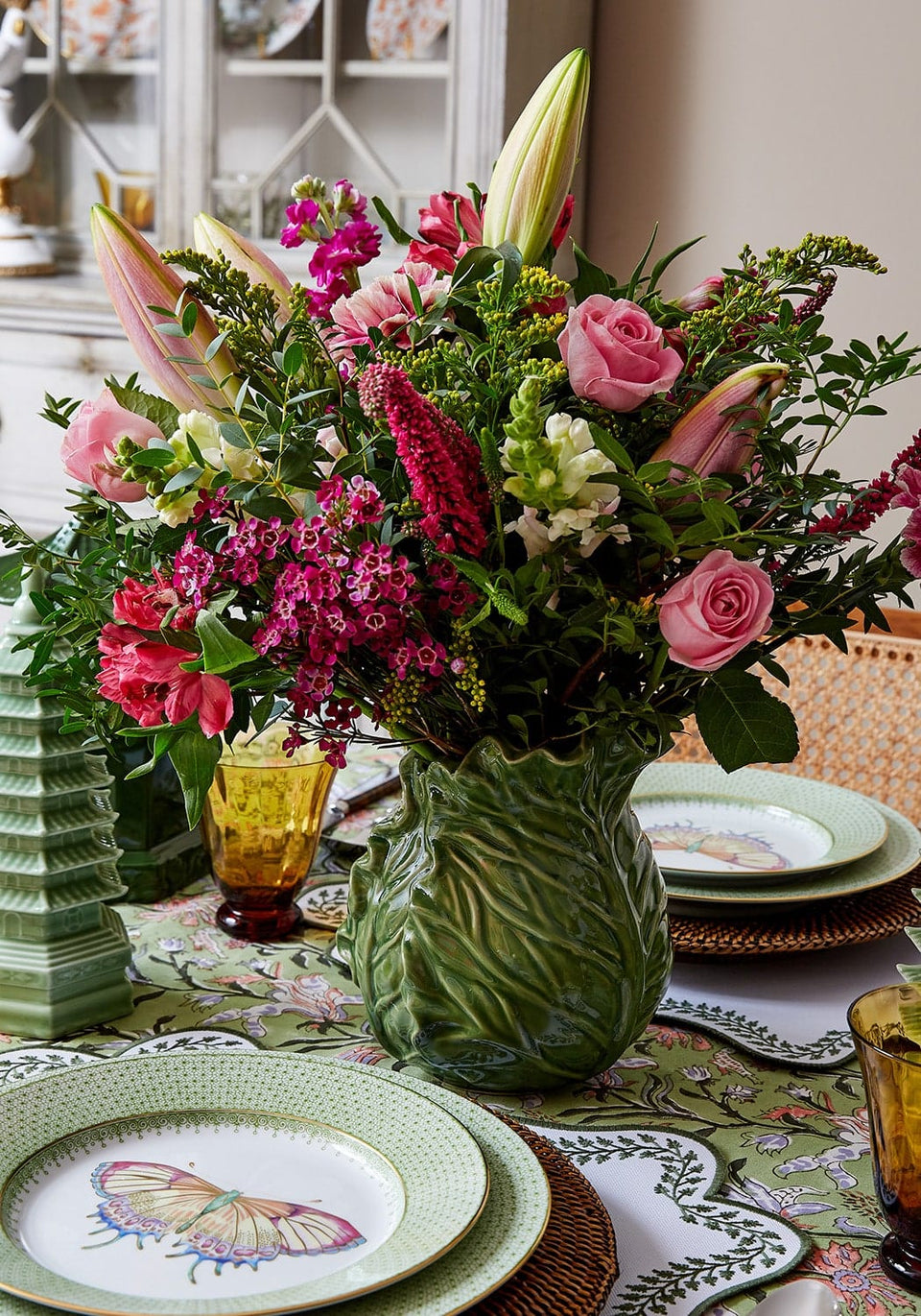 Large Cabbage Vintage Inspired Vase - Casa by Josephine Jenno