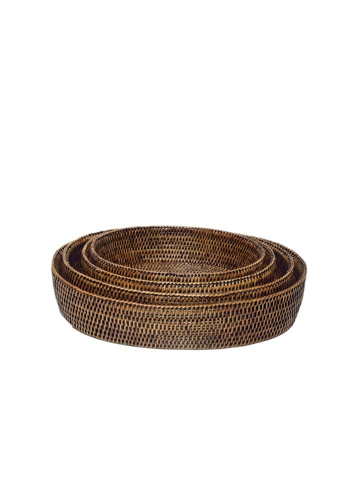 Large Oval Rattan Bowl - Casa by Josephine Jenno