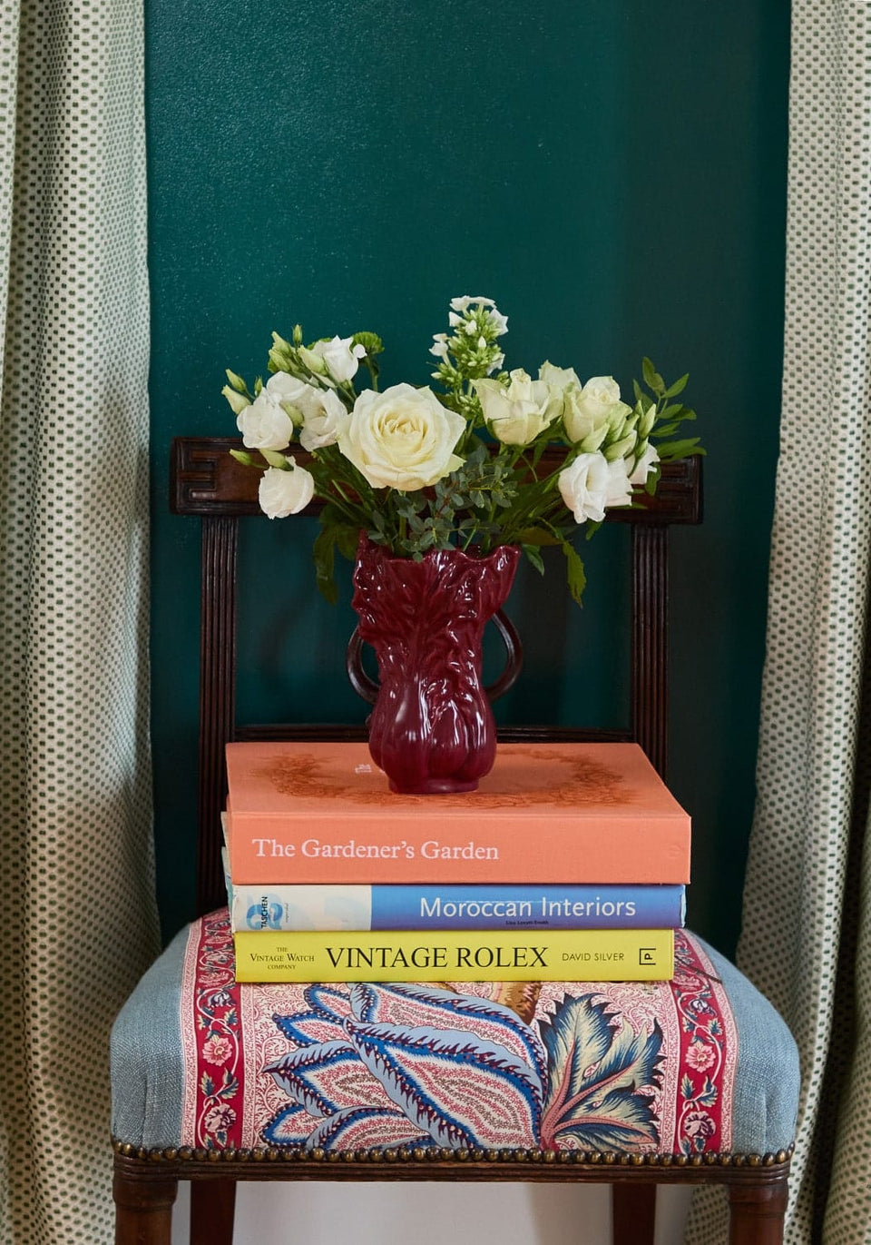 Maroon Coloured Cabbage Leaf Vase - Casa by Josephine Jenno