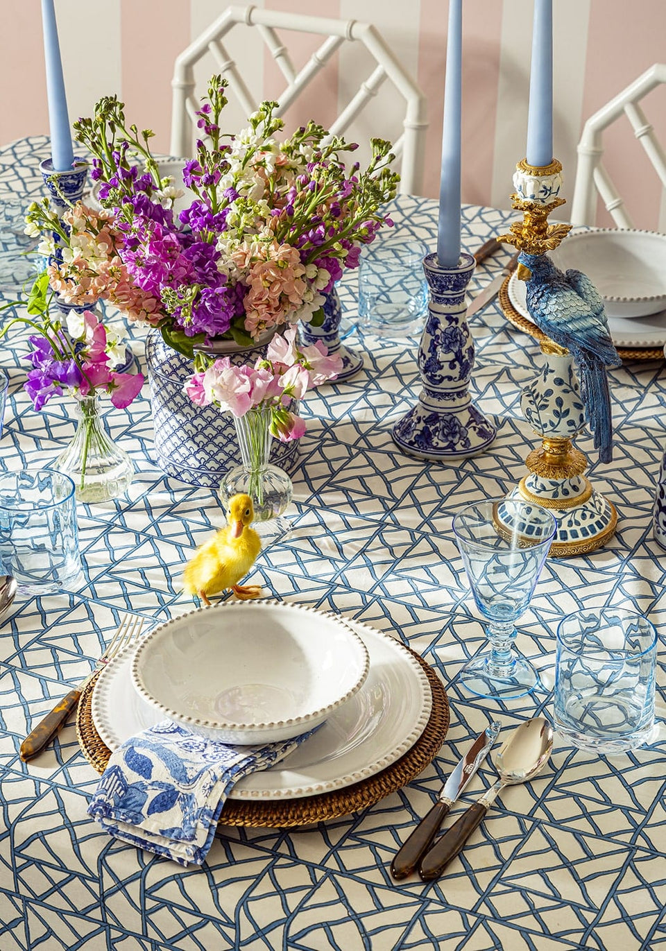 Mia Blue Bubble Tumblers - Set of 6 - Casa by Josephine Jenno