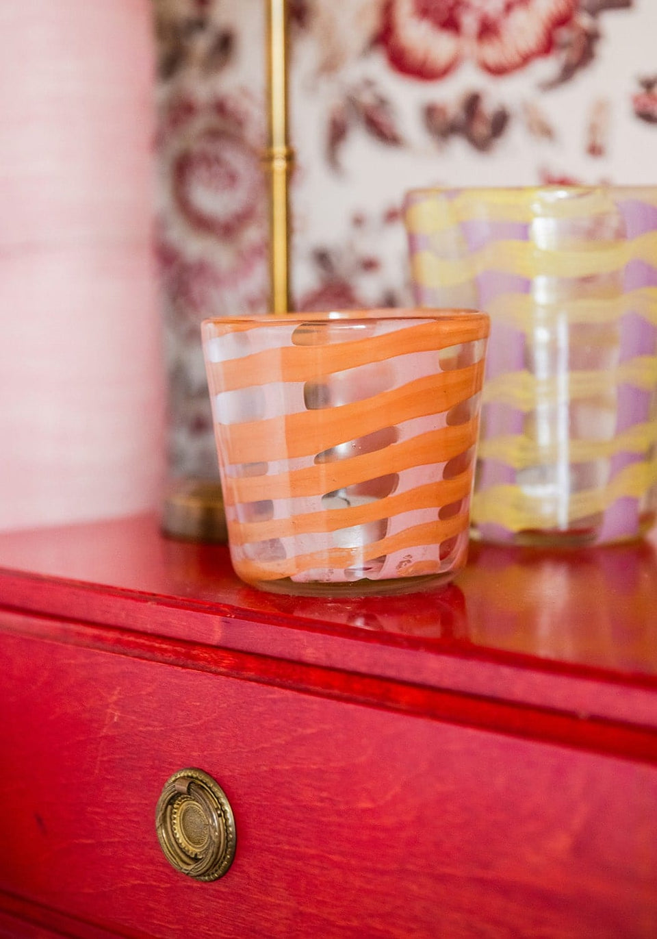 Peach Affect Glass Candle Holder / Vase - Casa by Josephine Jenno