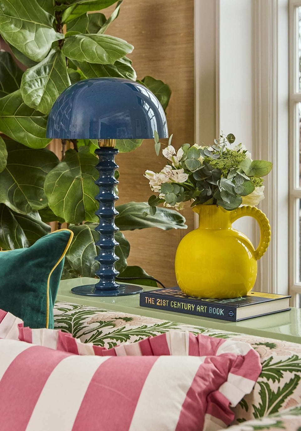 Penny Ribbed Lamp - Indigo - Casa by Josephine Jenno