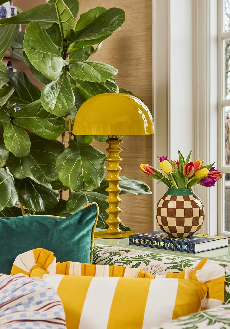 Penny Ribbed Lamp - Mustard - Casa by Josephine Jenno