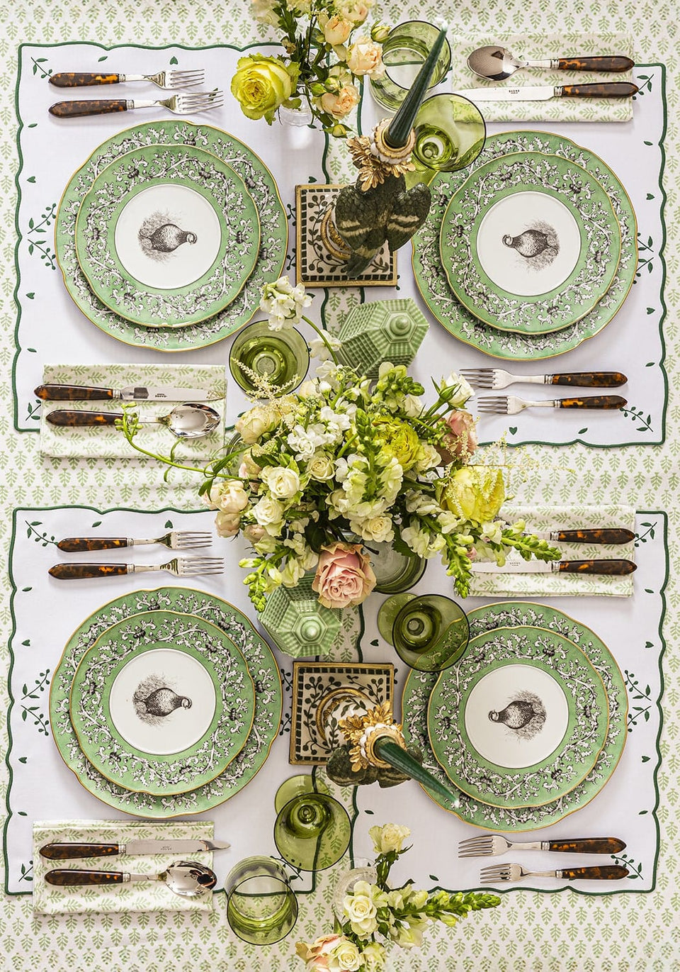 Pheasant Fancy Dessert Plates - Set of 4 - Casa by Josephine Jenno