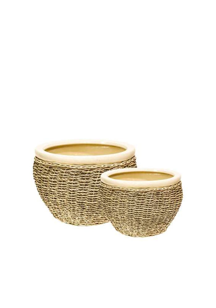 Set of 2 Sustainable Seagrass Pot Covers