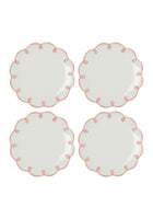 Pretty in Pink Scalloped Side Plates - Set of 4