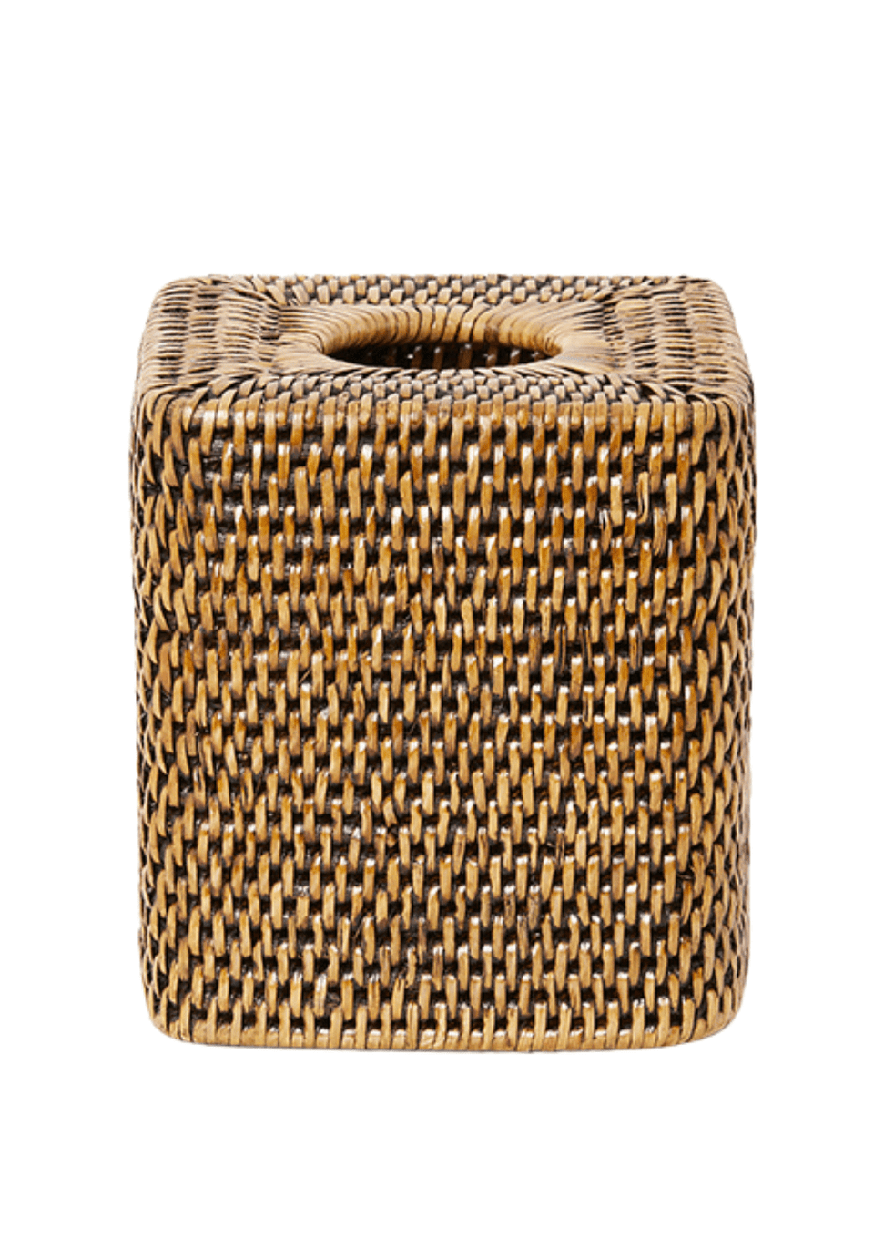 Rattan Tissue Box Cover - Brown - Casa by Josephine Jenno