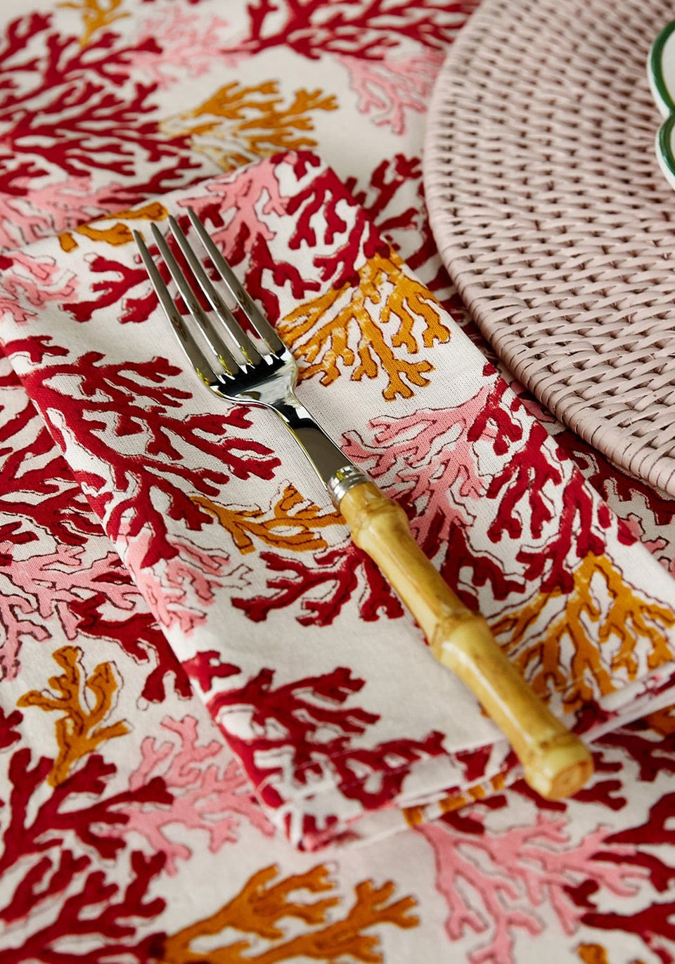 Rose Coral Table Napkin - Set of 4 - Casa by Josephine Jenno