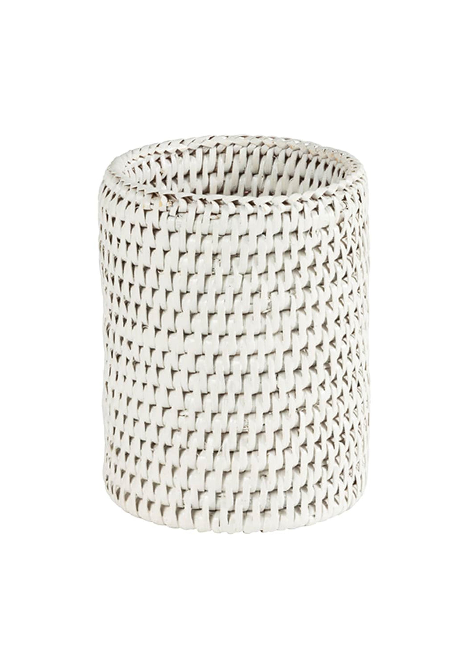 Savannah Rattan Bottle Holder - White - Casa by Josephine Jenno