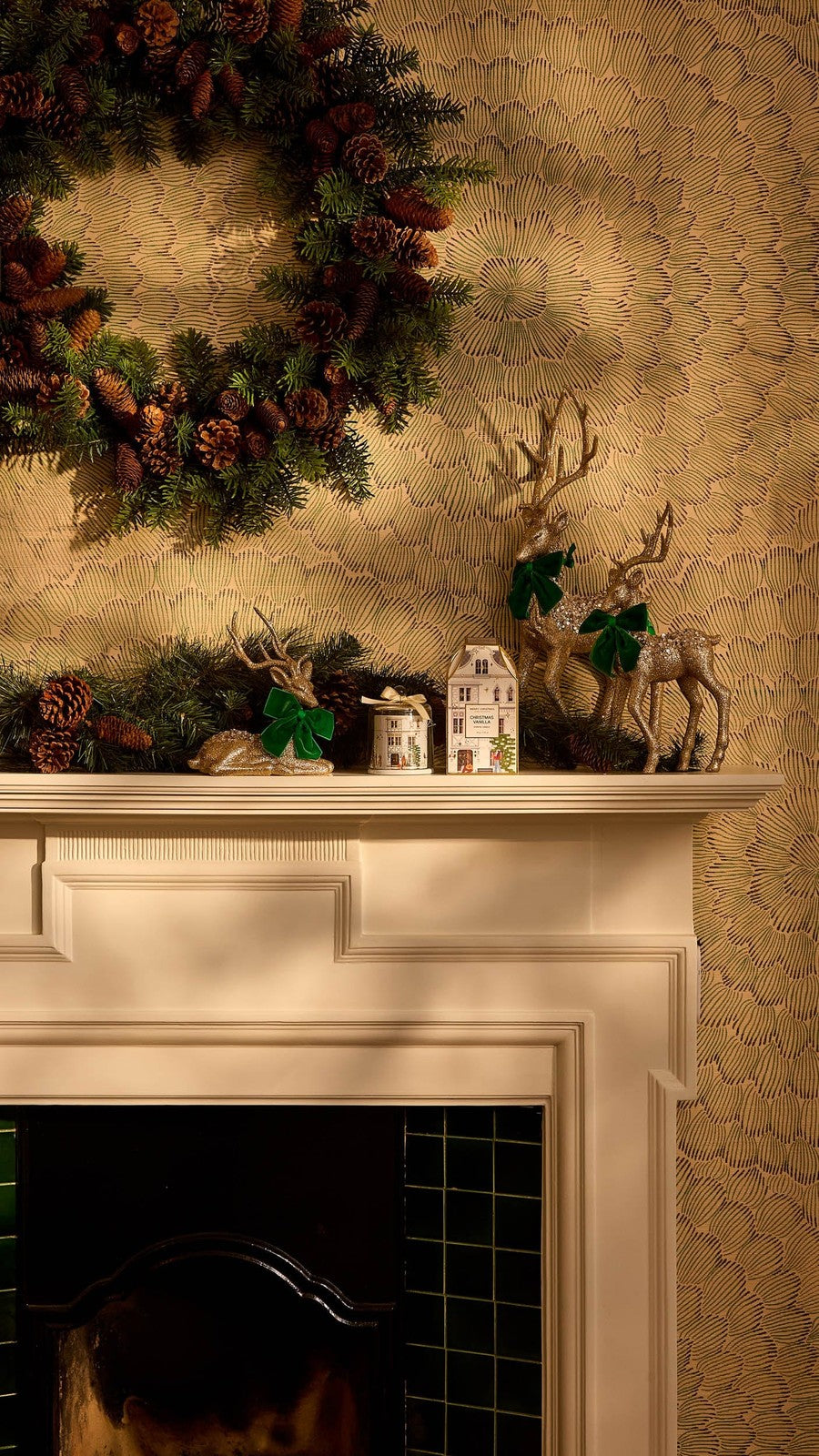 Golden Grace: Large Champagne Gold Deer