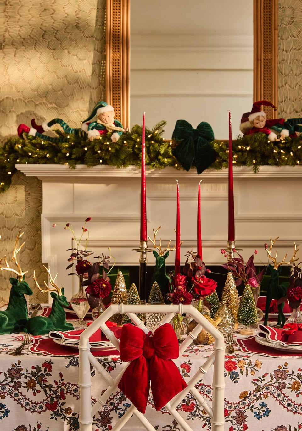 Velvet Classic: Green Bow Tie Ornament
