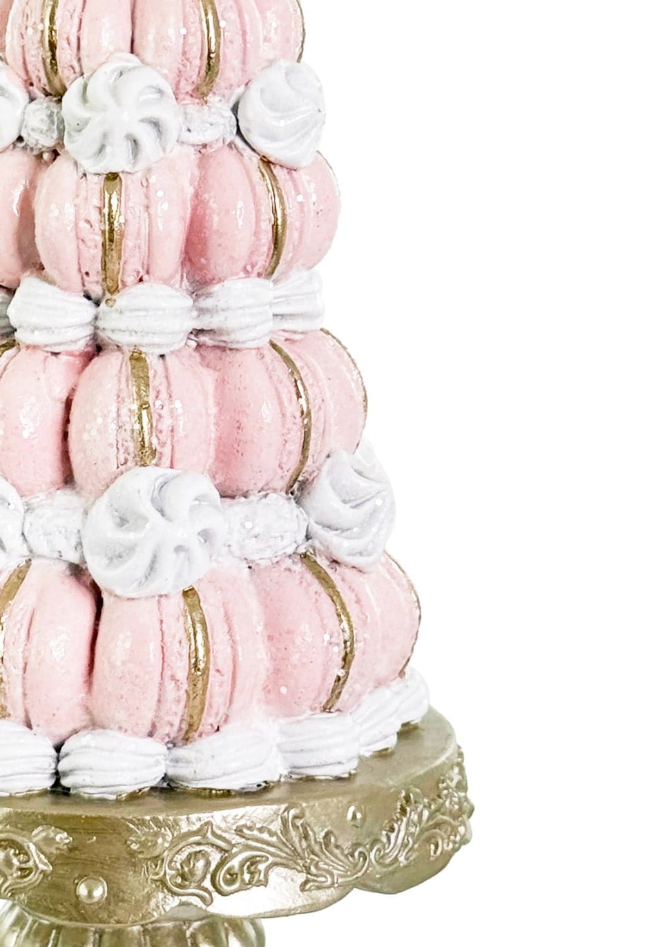 Sweet Christmas Tree: Pink & White Macaron Stand