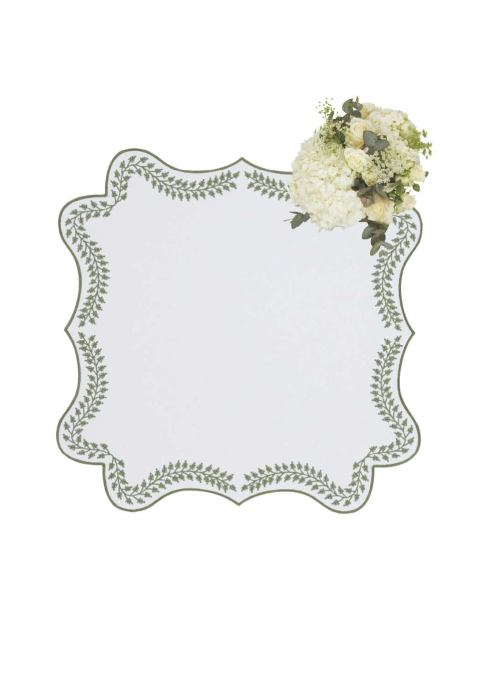 Tabitha Green Wreath Placemats - Set of 4 - Casa by Josephine Jenno