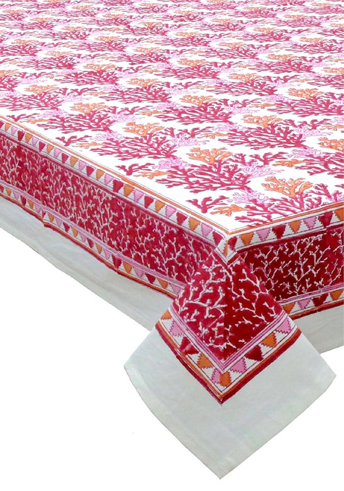 Coral Rose Serenity Tablecloth