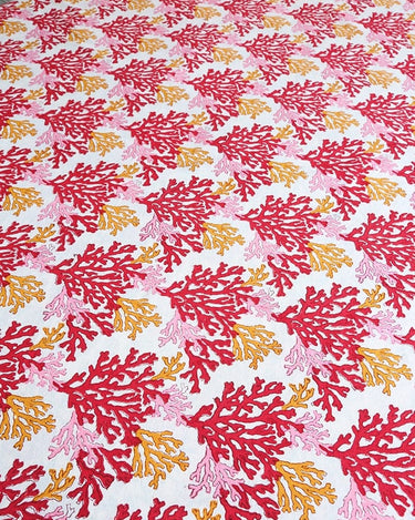 Rose Coral Tablecloth 150x220cm 4-6 Seater
