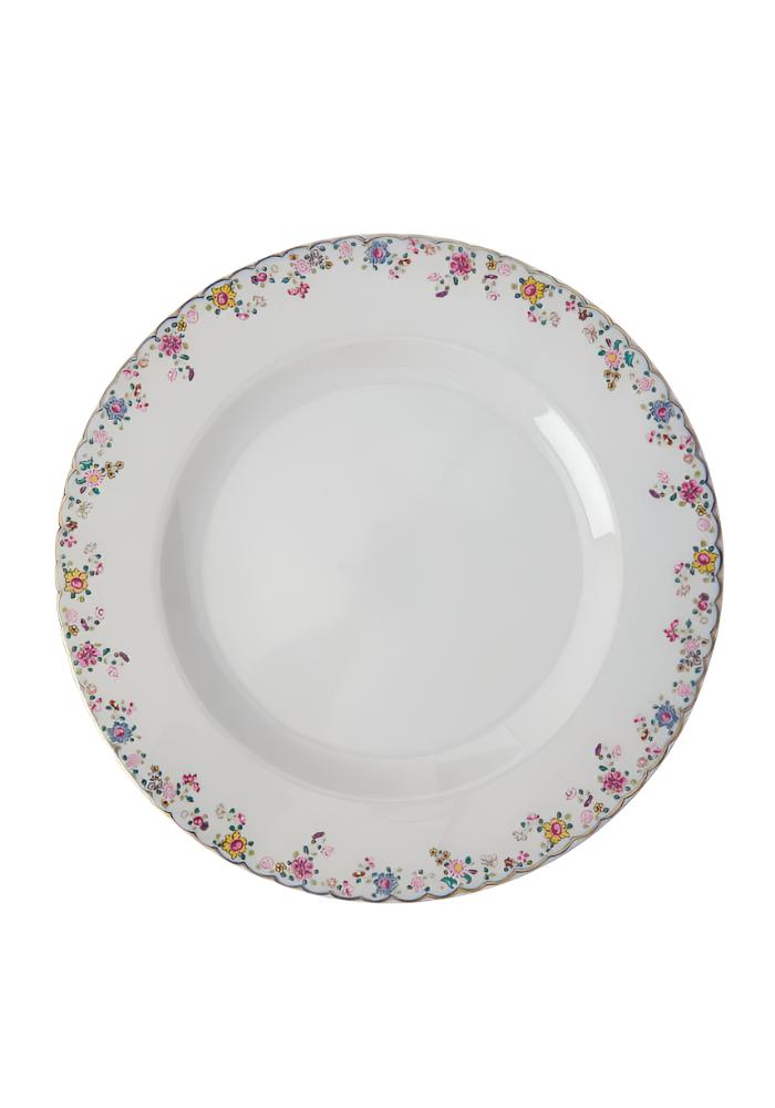 Tobacco Leaf China Charger Display Plates - Set of 2 - Casa by Josephine Jenno