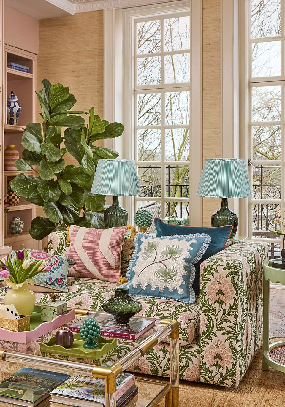 Victoria Pleated Lampshade - Mint - Casa by Josephine Jenno