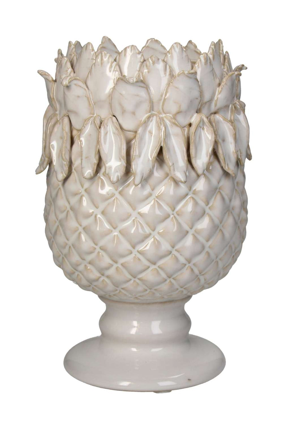 White Pineapple Vase - Hand crafted, Playful and Minimal - Casa by Josephine Jenno