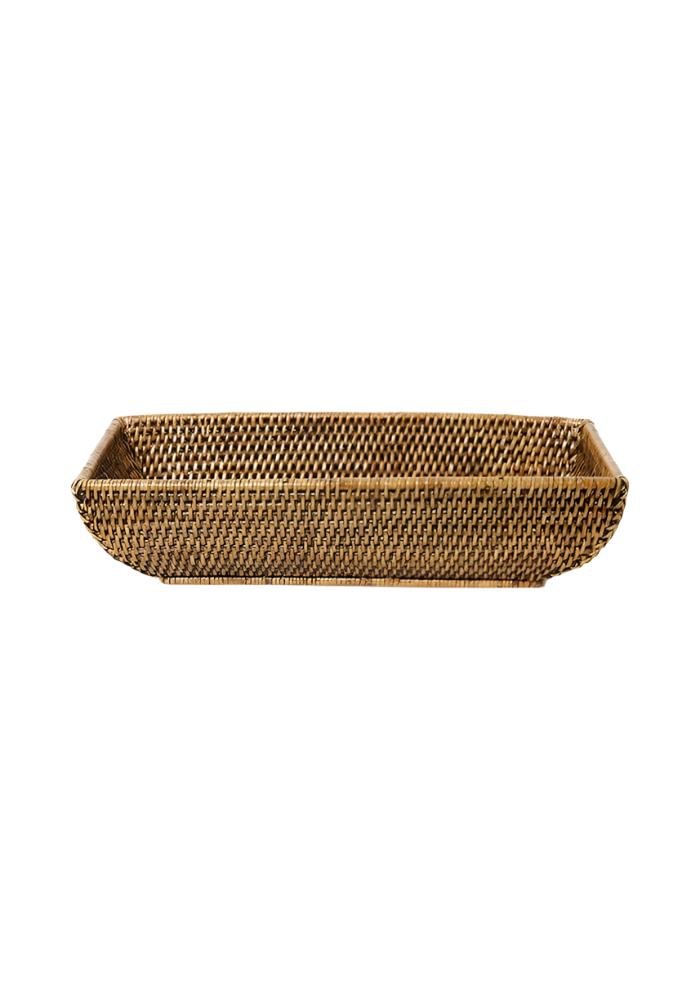 Wiltshire Long Rattan Basket in Classic Brown - Casa by Josephine Jenno