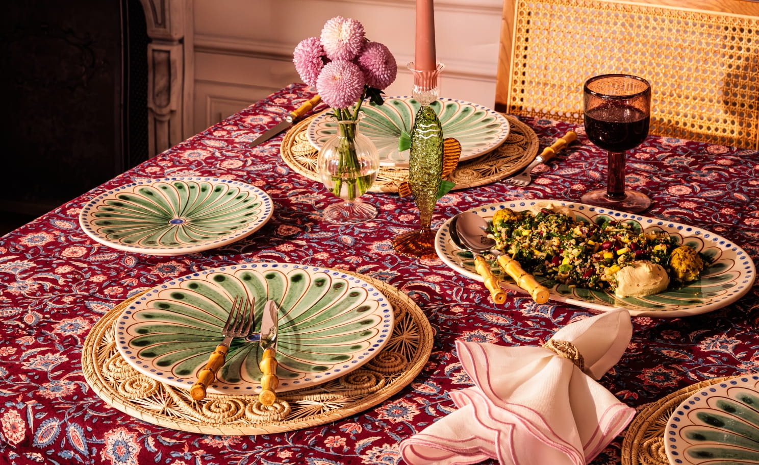 Pomegranate Table Setting
