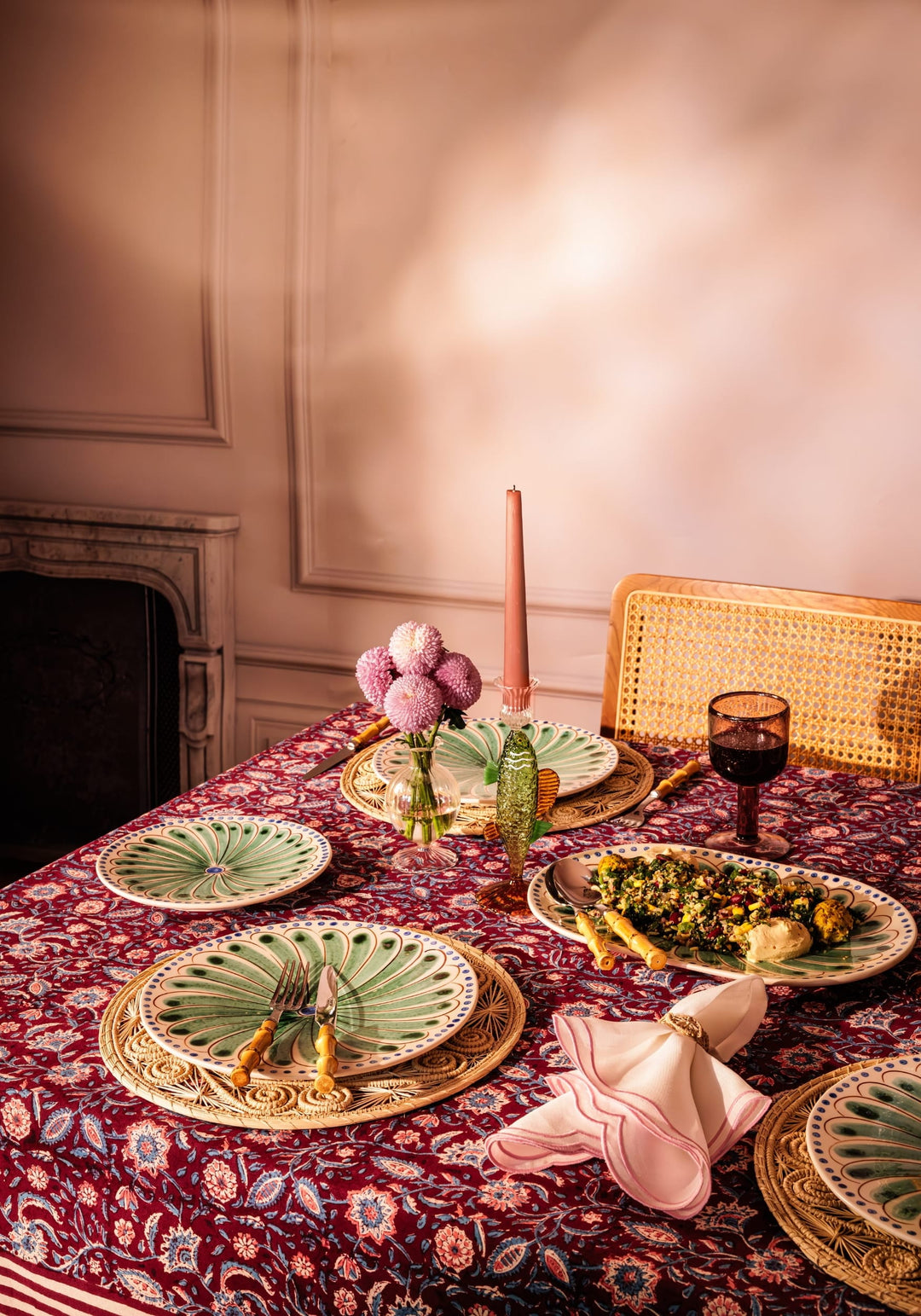 Pomegranate Table Setting