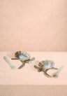 New Born Turtle Salt Cellar and Pepper Pots with Spoons - Pair