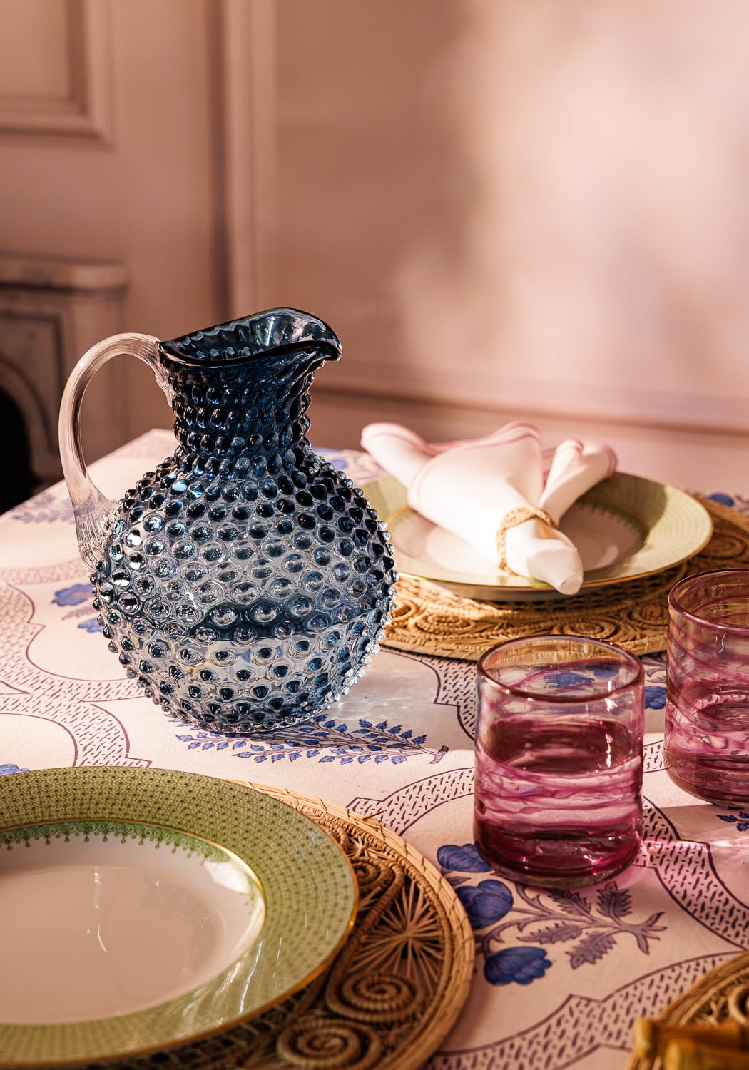 Cornflower Blue Dew Drop Large Jug 2L