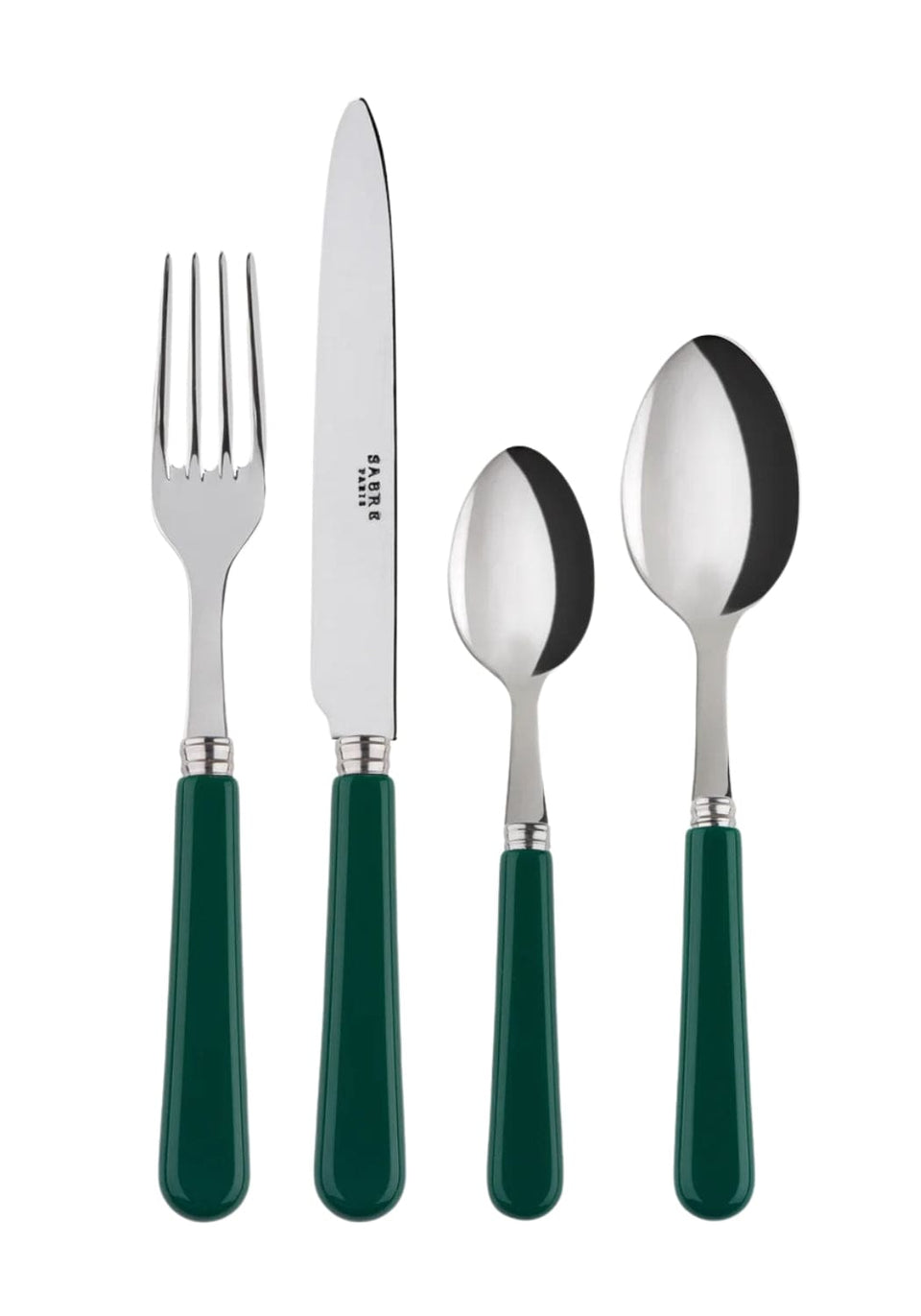 4-Piece Forest Green Cutlery Set