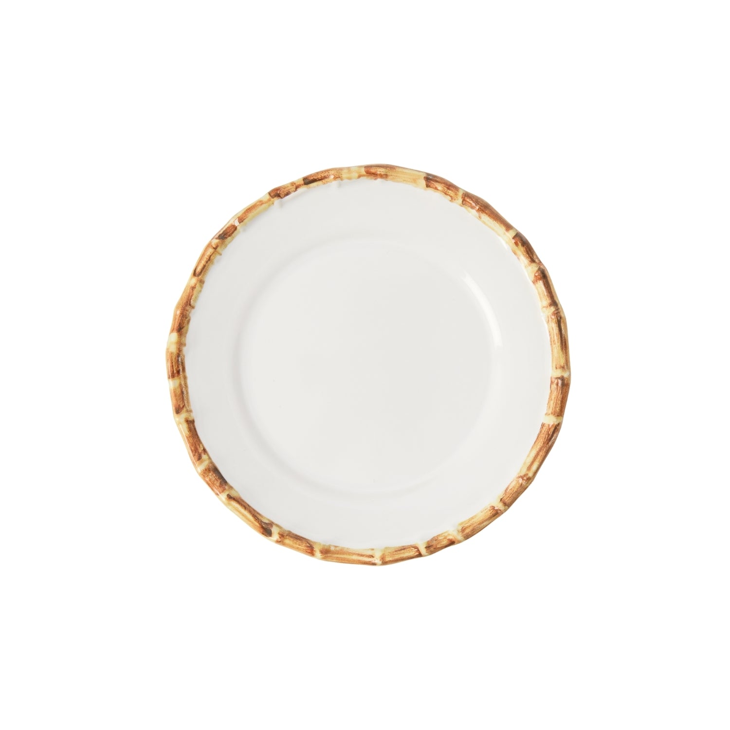 Bamboo Trim Dessert Plates - Set of 6