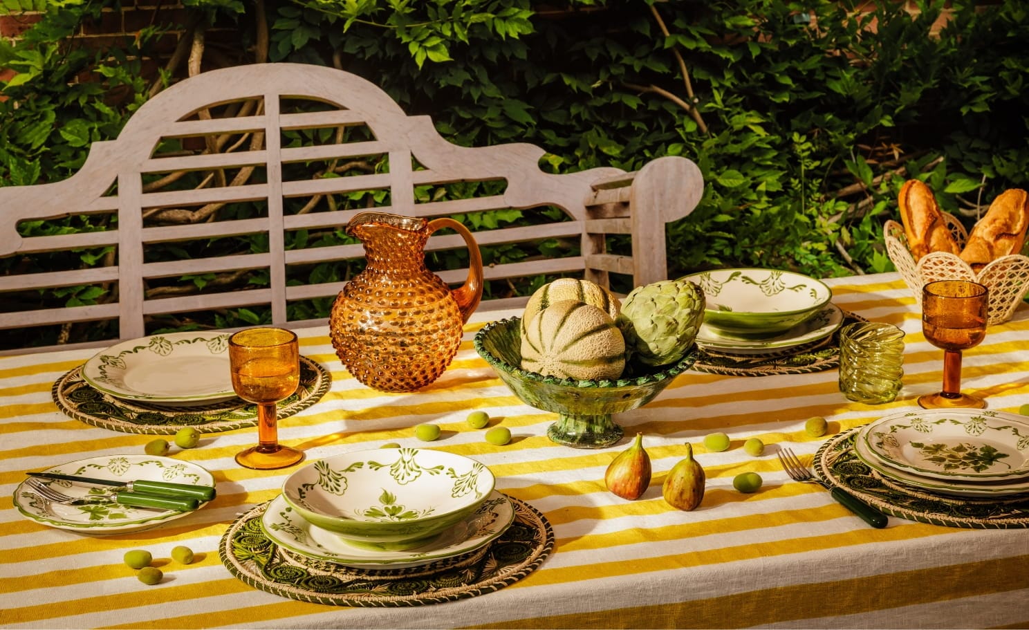 Citron Cabana Table Setting
