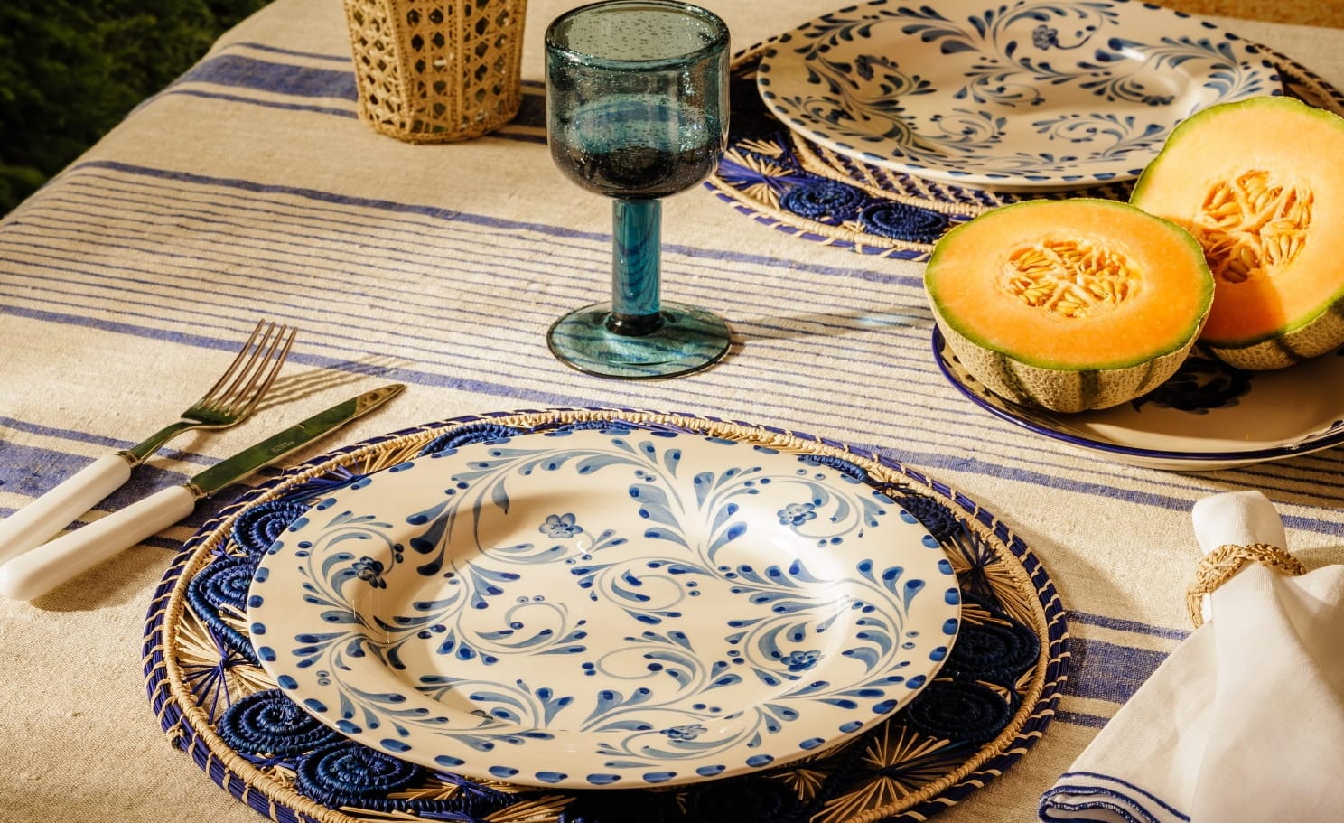 Cobalt Scroll Tableware