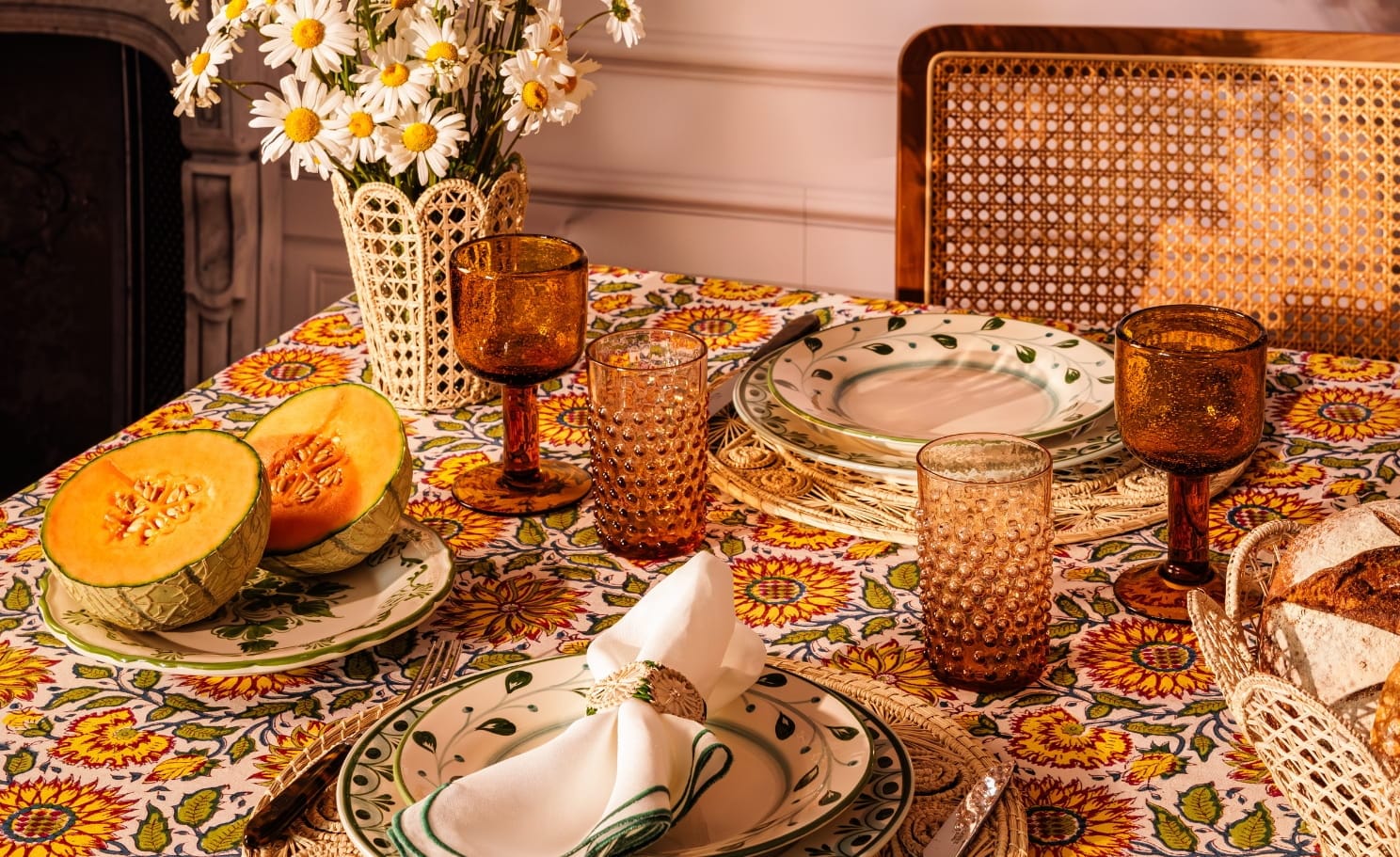 Sunflower Table Setting