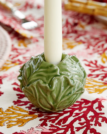 Green Cabbage Candle Holder